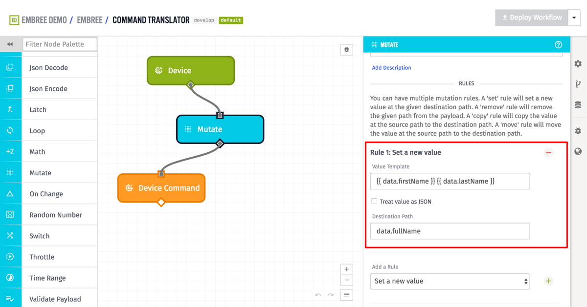 Mutate Node Set Rule