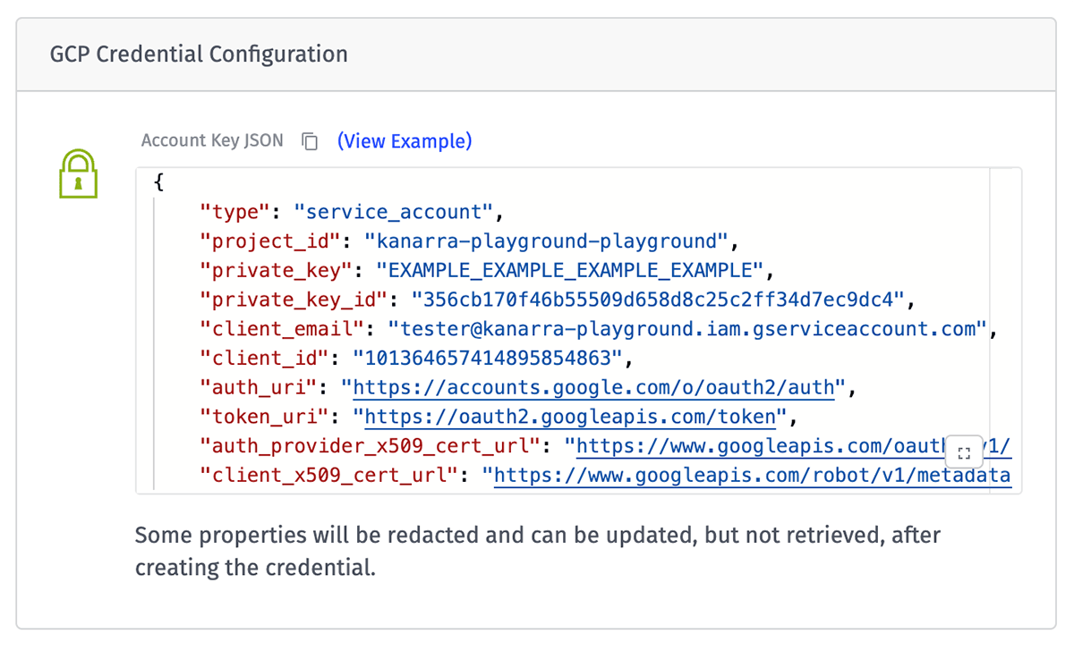 New GCP Credential