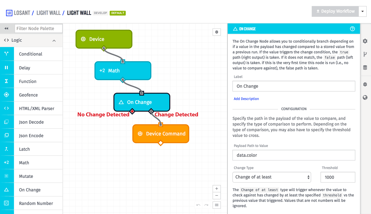 On Change Node Example
