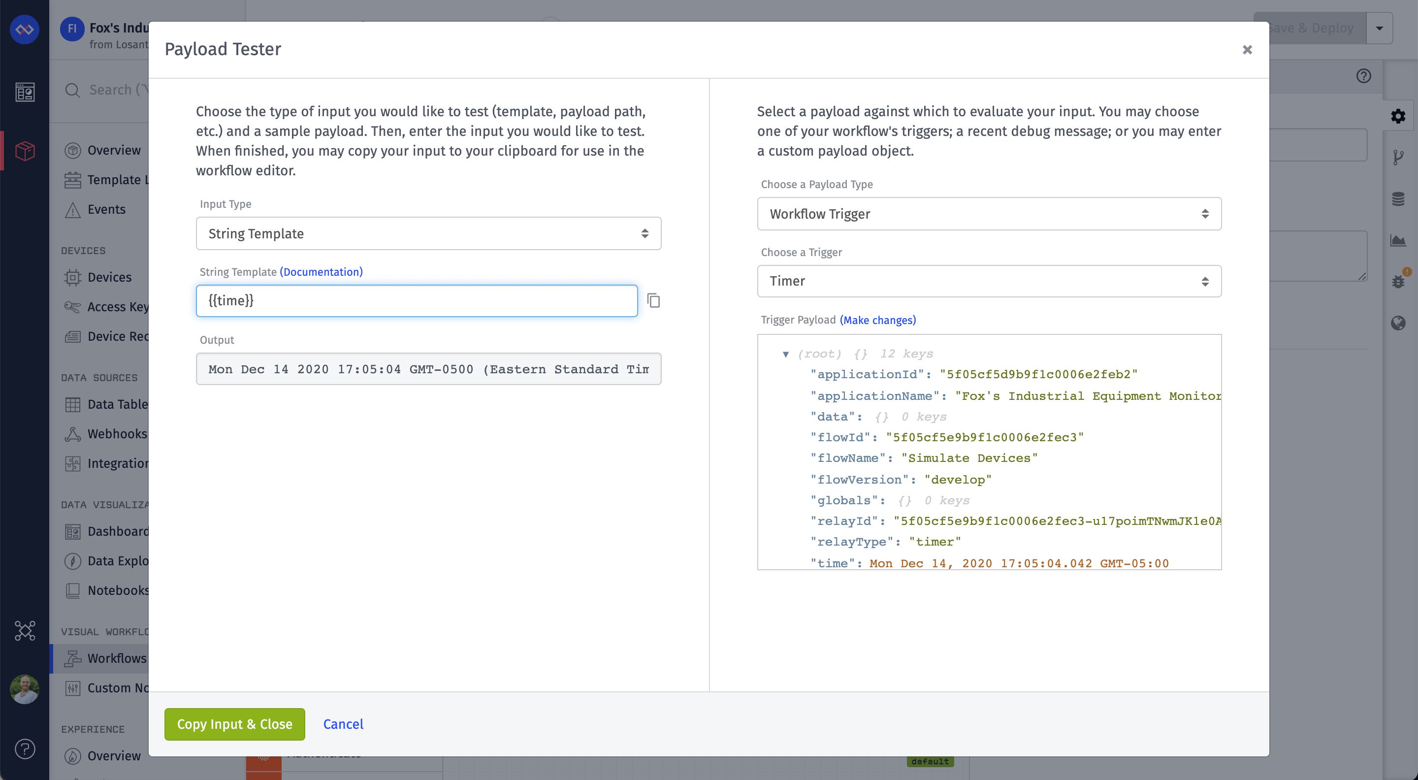 Platform Template Tester Preview