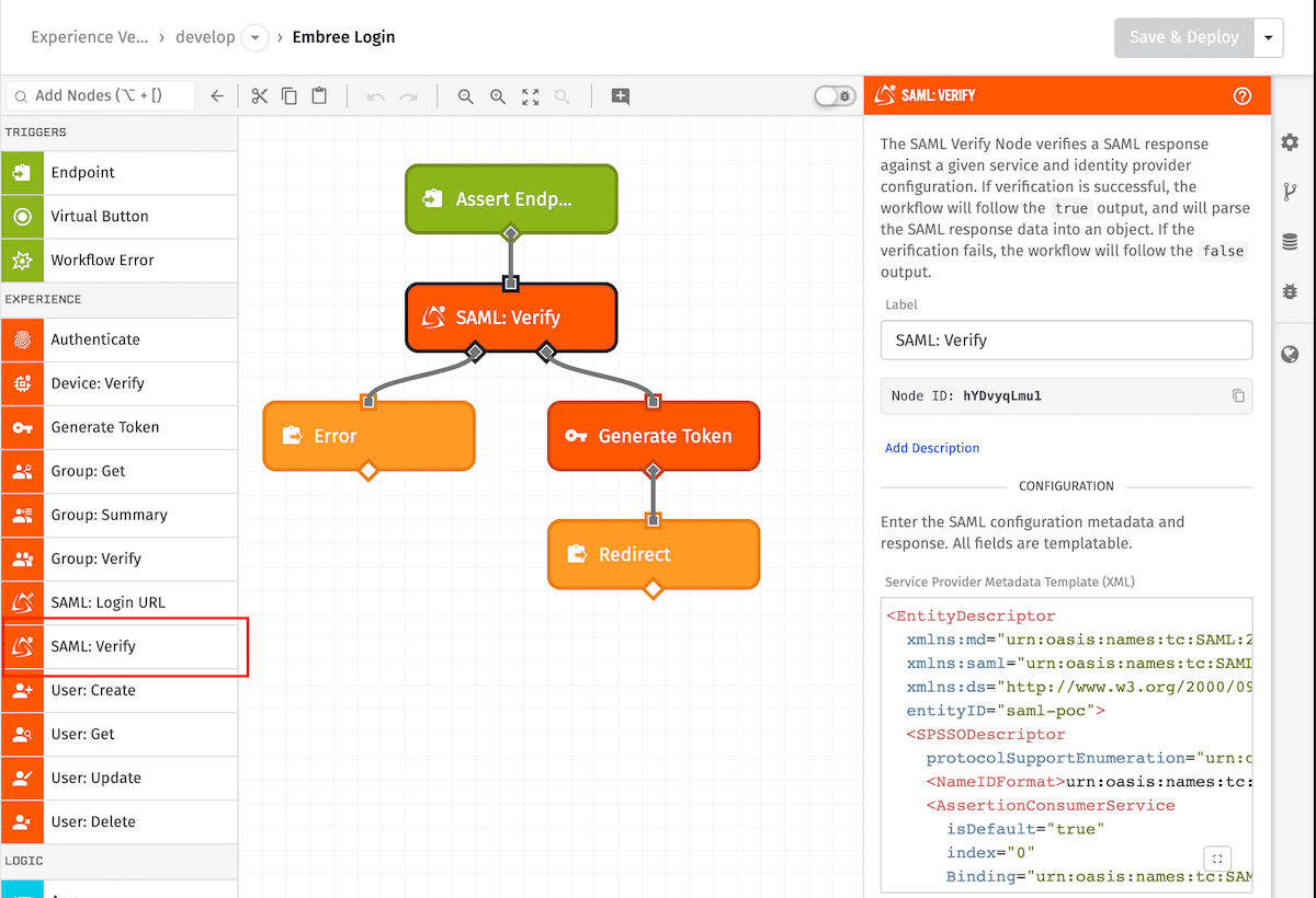 SAML: Verify Node