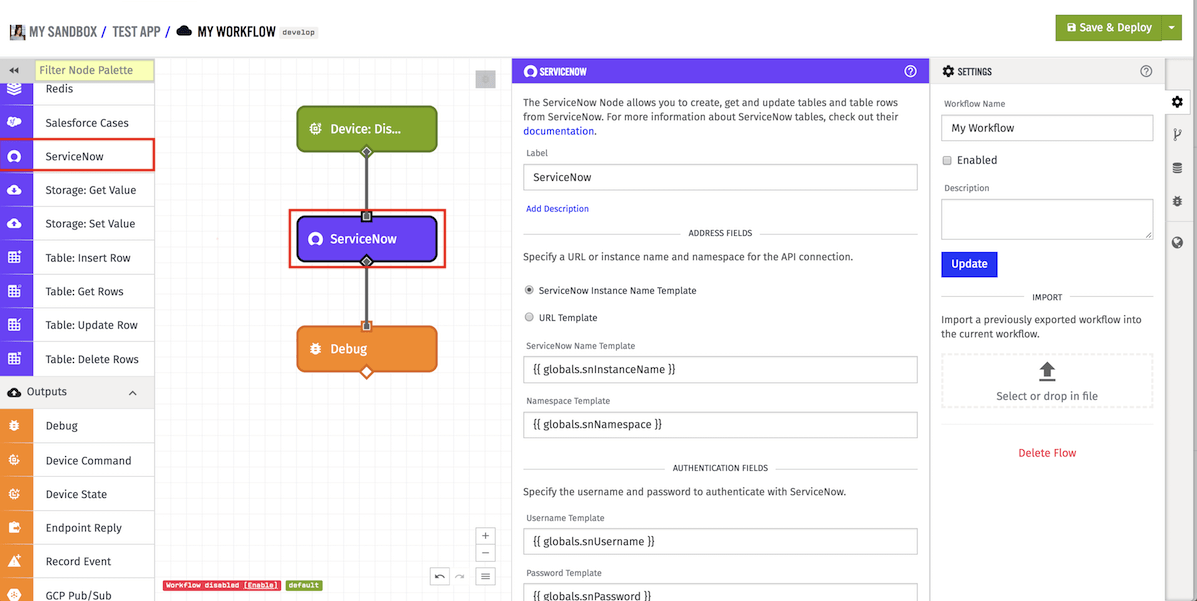 ServiceNow Node