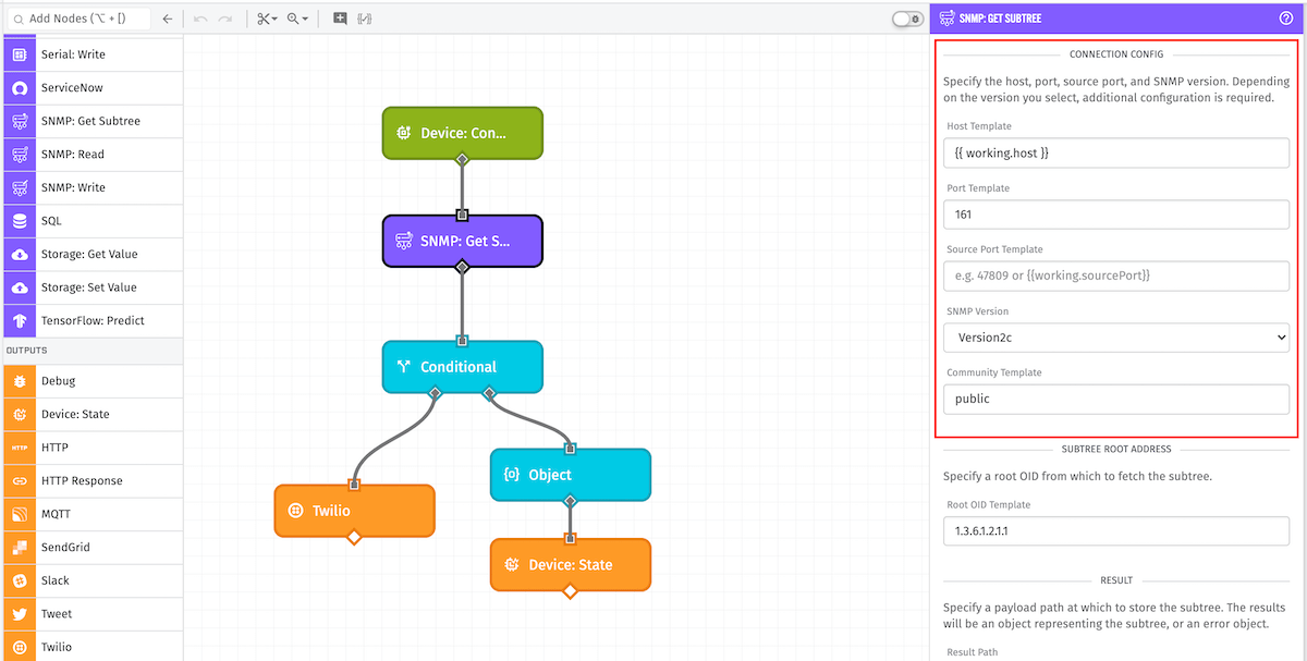 SNMP: Get Subtree Session Configuration