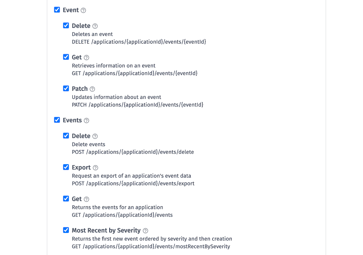 User Token Custom Permissions