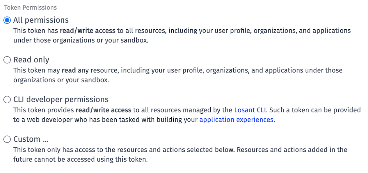 User Token Permissions