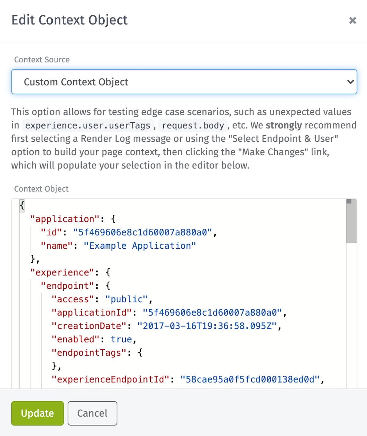 View Custom Context