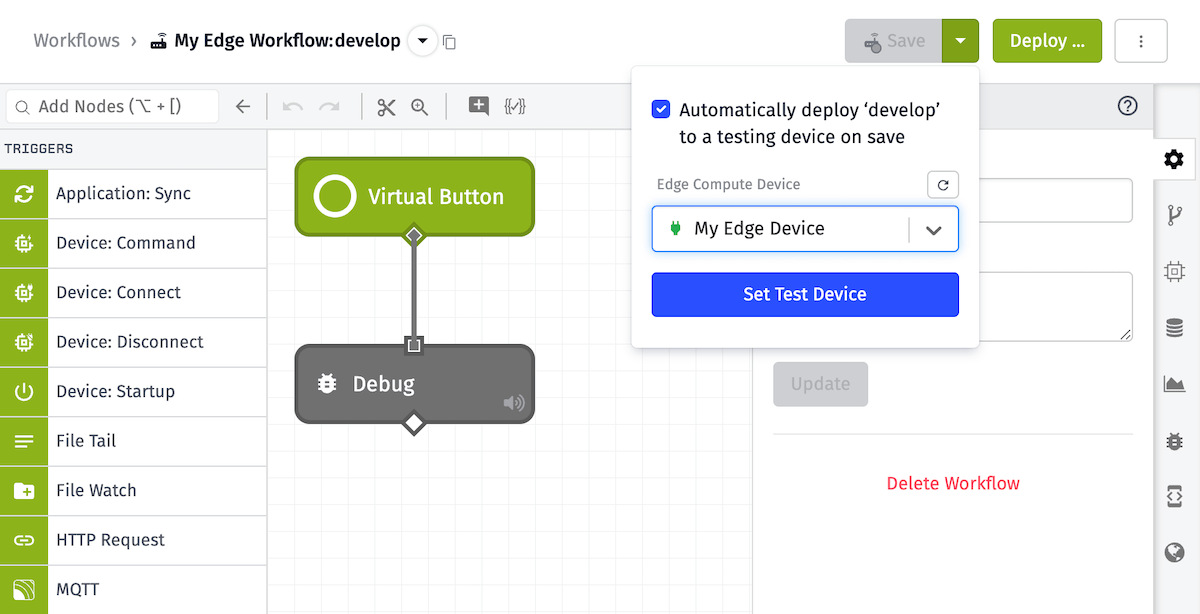 Workflow Edge Test Device